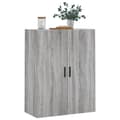 Pikkukuva 5 / 11: vidaXL Seinäkiinnitettävä kaappi harmaa Sonoma 69,5x34x90 cm -  Tarjoilupöydät & senkit