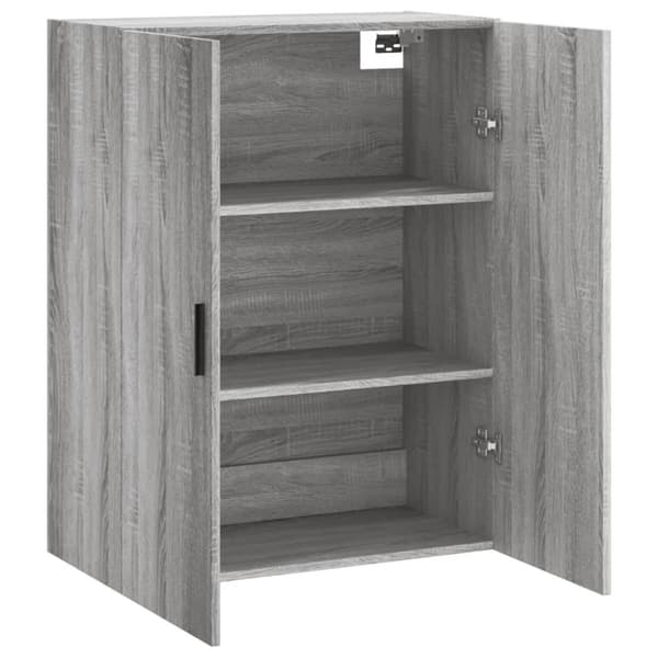 vidaXL Seinäkiinnitettävä kaappi harmaa Sonoma 69,5x34x90 cm - Tarjoilupöydät & senkit