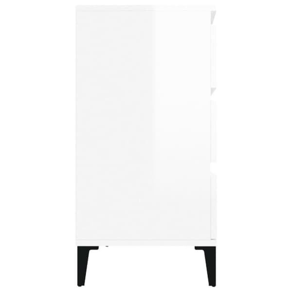 vidaXL skænk 60x35x70 cm konstrueret træ hvid højglans -  Skænke