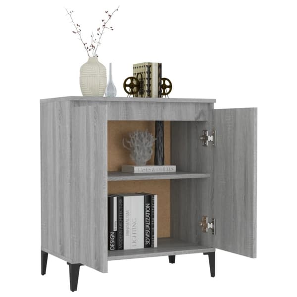vidaXL skænk 60x35x70 cm konstrueret træ grå sonoma-eg - Skænke