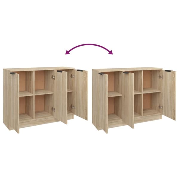 vidaXL Skänk sonoma-ek 90,5x30x70 cm konstruerat trä - Skänkar & serveringsbord