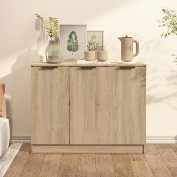 vidaXL Skänk sonoma-ek 90,5x30x70 cm konstruerat trä -  Skänkar & serveringsbord