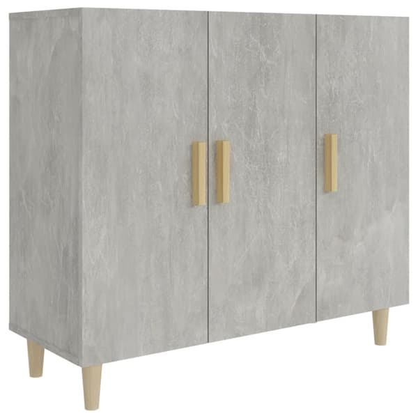 vidaXL Senkki betoninharmaa 90x34x80 cm tekninen puu - Tarjoilupöydät & senkit