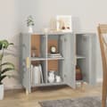 Pikkukuva 7 / 10: vidaXL Senkki betoninharmaa 90x34x80 cm tekninen puu -  Tarjoilupöydät & senkit