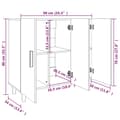 Pikkukuva 9 / 10: vidaXL Senkki betoninharmaa 90x34x80 cm tekninen puu -  Tarjoilupöydät & senkit
