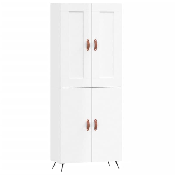 vidaXL Kaappi korkeakiilto valkoinen 69,5x34x180 cm tekninen puu -  Tarjoilupöydät & senkit