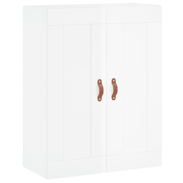 vidaXL Kaappi korkeakiilto valkoinen 69,5x34x180 cm tekninen puu -  Tarjoilupöydät & senkit