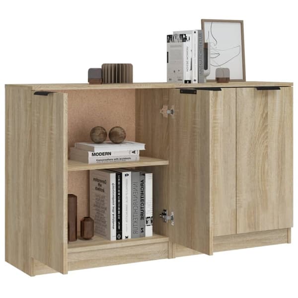 vidaXL Skänkar 2 st sonoma-ek 60x30x70 cm konstruerat trä - Skänkar & serveringsbord