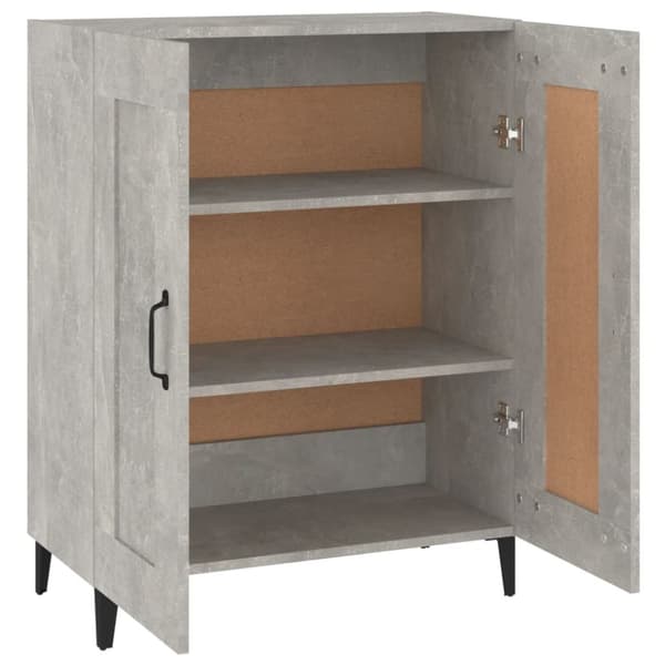 vidaXL Byrå betonggrå 69,5x34x90 cm konstruerat trä - Skänkar & serveringsbord