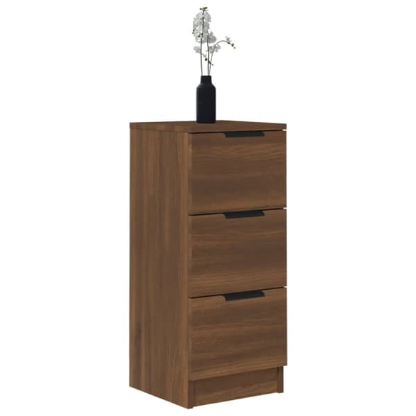 vidaXL Senkit 2 kpl ruskea tammi 30x30x70 cm tekninen puu -  Tarjoilupöydät & senkit