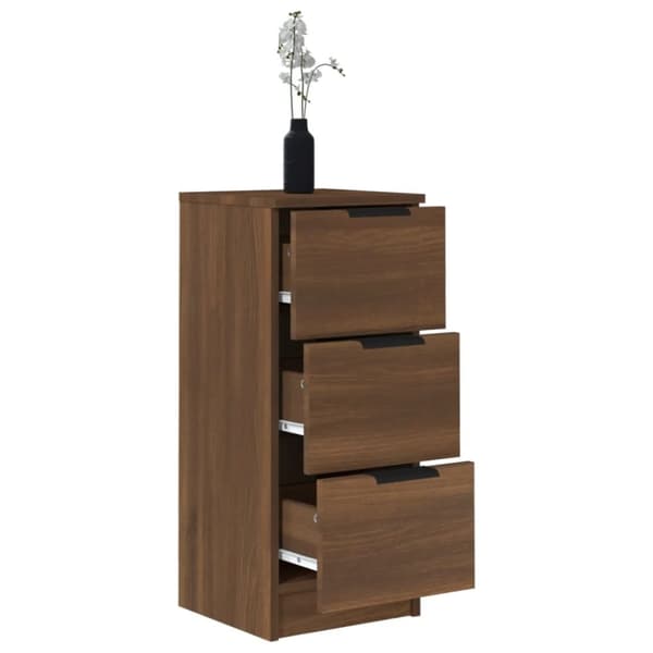 vidaXL Senkit 2 kpl ruskea tammi 30x30x70 cm tekninen puu -  Tarjoilupöydät & senkit