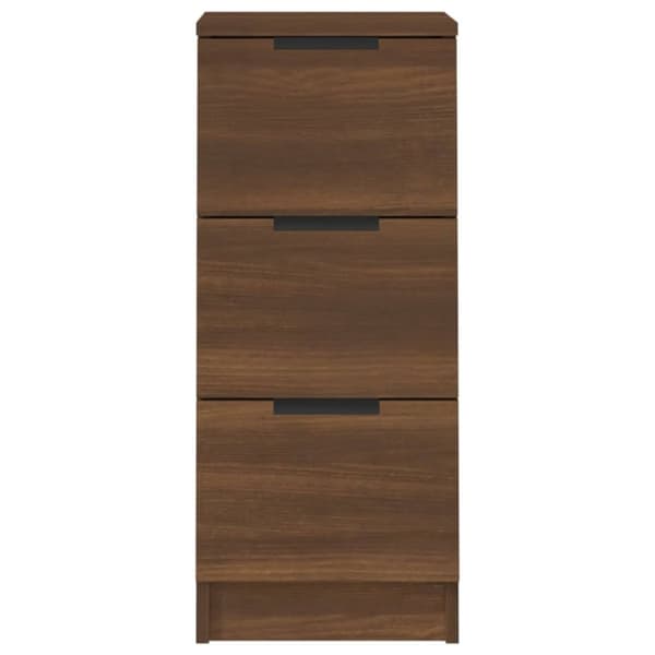 vidaXL Senkit 2 kpl ruskea tammi 30x30x70 cm tekninen puu -  Tarjoilupöydät & senkit