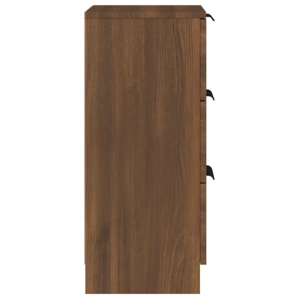 vidaXL Senkit 2 kpl ruskea tammi 30x30x70 cm tekninen puu -  Tarjoilupöydät & senkit