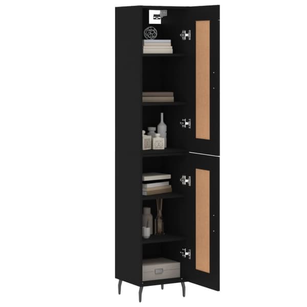 vidaXL skab 34,5x34x180 cm konstrueret træ sort -  Skænke