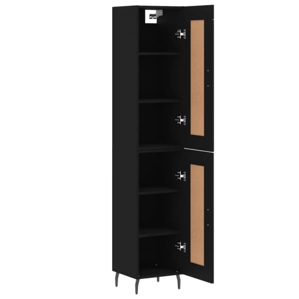 vidaXL skab 34,5x34x180 cm konstrueret træ sort -  Skænke