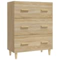 Pikkukuva 3 / 10: vidaXL Senkki Sonoma-tammi 70x34x90 cm tekninen puu -  Tarjoilupöydät & senkit