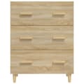 Pikkukuva 4 / 10: vidaXL Senkki Sonoma-tammi 70x34x90 cm tekninen puu -  Tarjoilupöydät & senkit