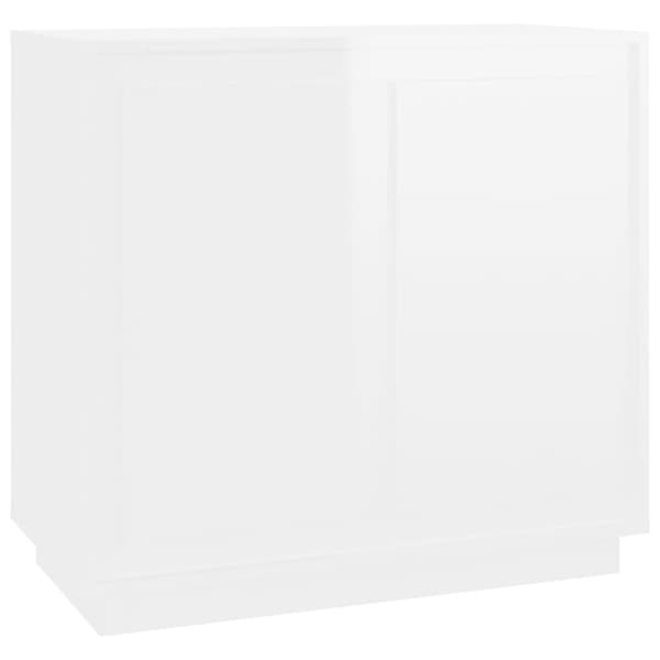 vidaXL Senkki korkeakiilto valkoinen 80x34x75 cm tekninen puu - Tarjoilupöydät & senkit