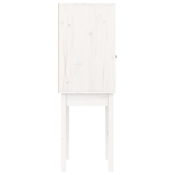 vidaXL højskab 60x40x120 cm massivt fyrretræ hvid -  Skænke