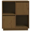 Pikkukuva 7 / 11: vidaXL Senkki hunajanruskea 74x35x80 cm täysi mänty -  Tarjoilupöydät & senkit