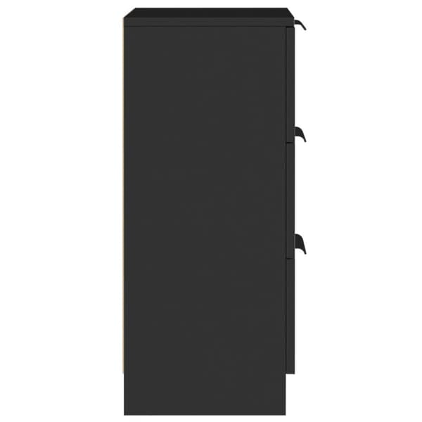 vidaXL Förvaringsskåp 2 st svart 30x30x70 cm konstruerat trä - Skänkar & serveringsbord