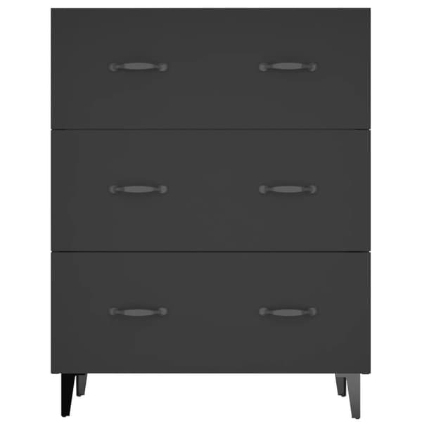 vidaXL skænk 69,5x34x90 cm konstrueret træ sort -  Skænke