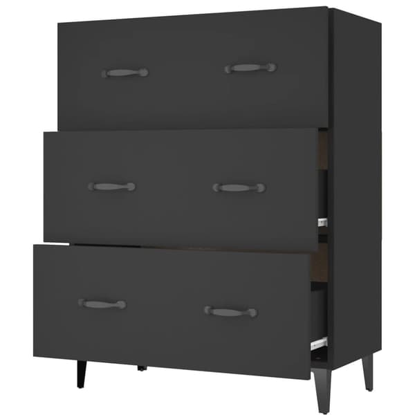 vidaXL skænk 69,5x34x90 cm konstrueret træ sort -  Skænke