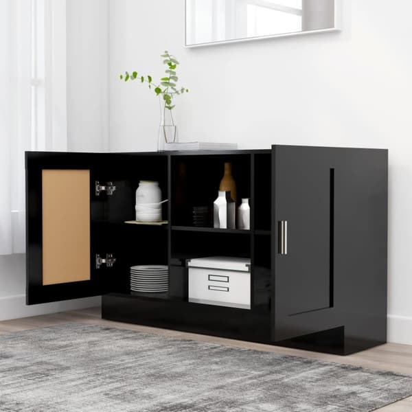 vidaXL Skänk svart 120x30,5x70 cm konstruerat trä -  Skänkar & serveringsbord