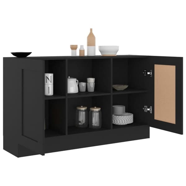 vidaXL Skänk svart 120x30,5x70 cm konstruerat trä - Skänkar & serveringsbord