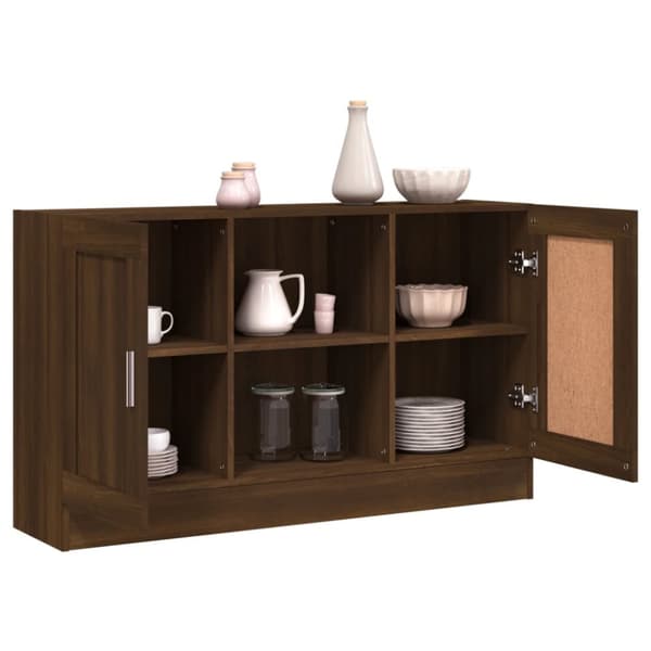 vidaXL Senkki ruskea tammi 120x30,5x70 cm tekninen puu - Tarjoilupöydät & senkit