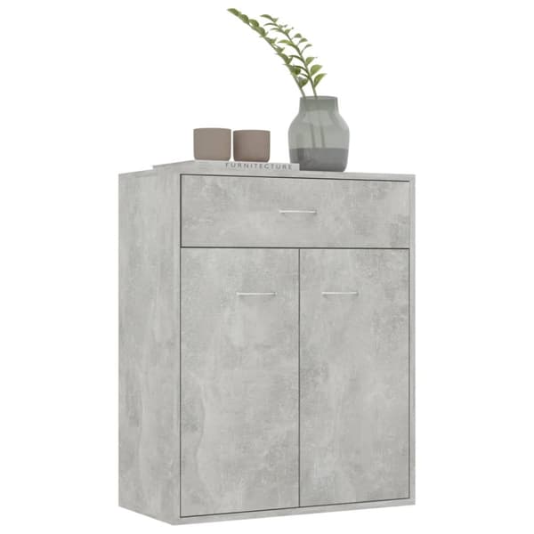 vidaXL skænk 60 x 30 x 75 cm spånplade betongrå - Skænke