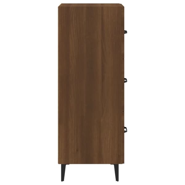 vidaXL Senkki ruskea tammi 34,5x34x90 cm tekninen puu - Tarjoilupöydät & senkit
