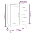 Pikkukuva 11 / 11: vidaXL Senkki savutammi 69,5x34x90 cm tekninen puu -  Tarjoilupöydät & senkit