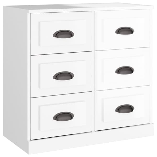 vidaXL Senkki korkeakiilto valkoinen 70x35,5x67,5 cm tekninen puu - Tarjoilupöydät & senkit