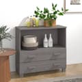 Pikkukuva 1 / 11: vidaXL Sivupöytä HAMAR vaaleanharmaa 85x35x80 cm täysi mänty -  Tarjoilupöydät & senkit