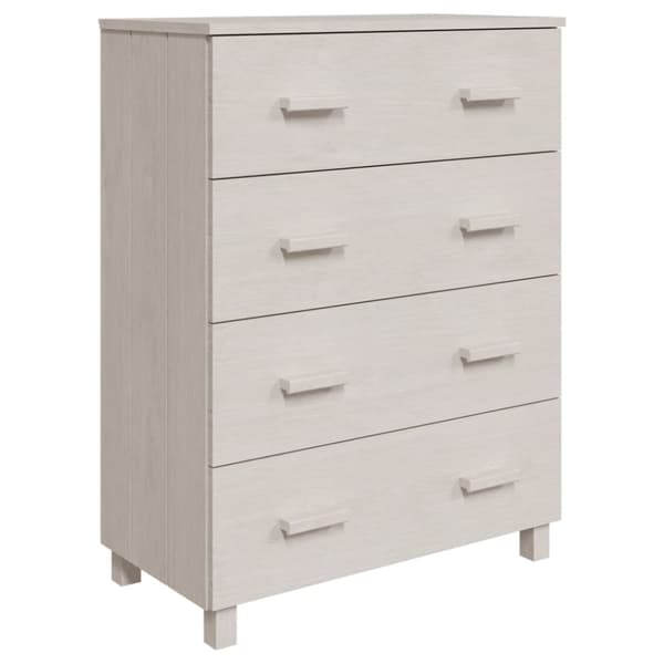 vidaXL Sivupöytä HAMAR valkoinen 79x40x103,5 cm täysi mänty - Tarjoilupöydät & senkit