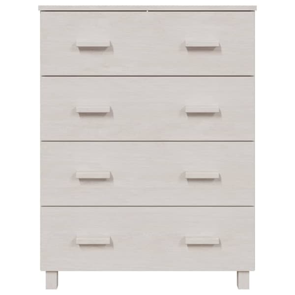 vidaXL Sivupöytä HAMAR valkoinen 79x40x103,5 cm täysi mänty - Tarjoilupöydät & senkit