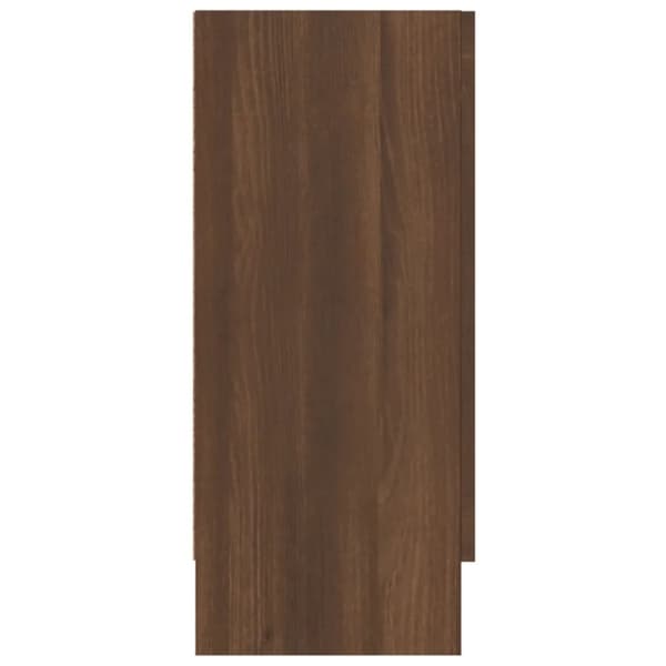 vidaXL vitrineskab 120x30,5x70 cm konstrueret træ brun egetræsfarve -  Skænke