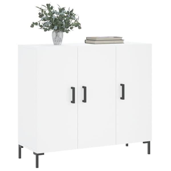 vidaXL Skänk vit 90x34x80 cm konstruerat trä - Skänkar & serveringsbord