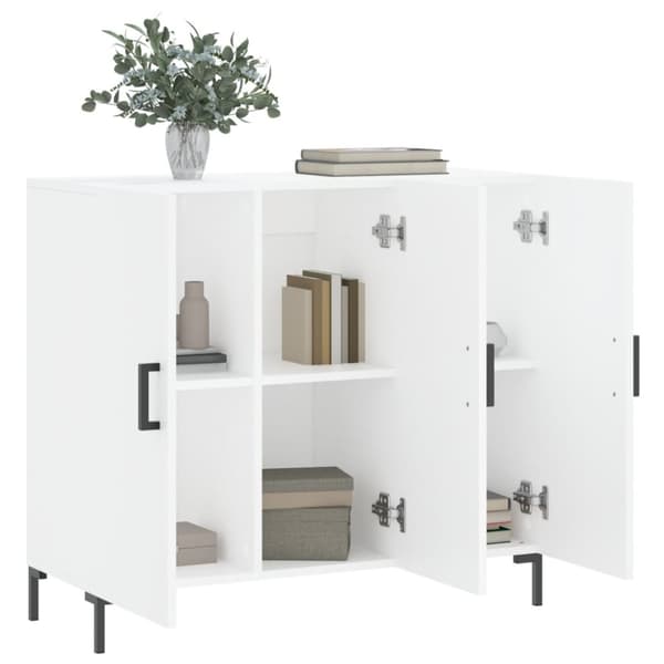vidaXL Skänk vit 90x34x80 cm konstruerat trä - Skänkar & serveringsbord