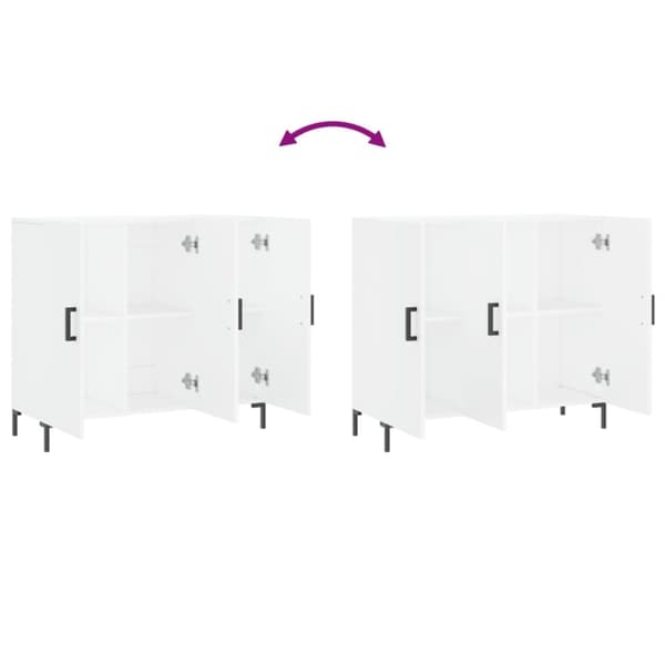 vidaXL Skänk vit 90x34x80 cm konstruerat trä - Skänkar & serveringsbord
