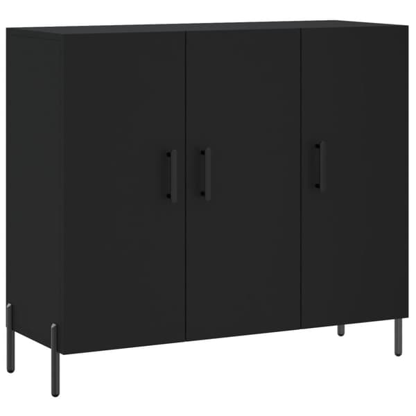 vidaXL Senkki musta 90x34x80 cm tekninen puu - Tarjoilupöydät & senkit