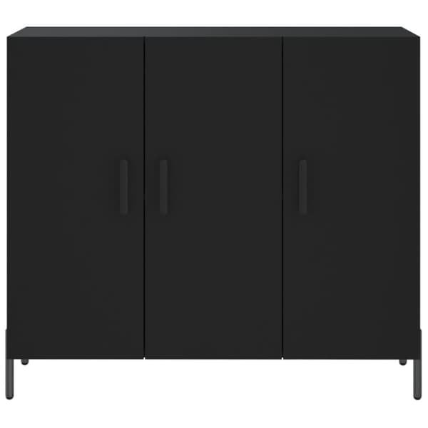 vidaXL Senkki musta 90x34x80 cm tekninen puu - Tarjoilupöydät & senkit