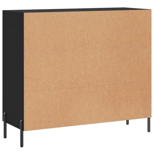 vidaXL Senkki musta 90x34x80 cm tekninen puu -  Tarjoilupöydät & senkit