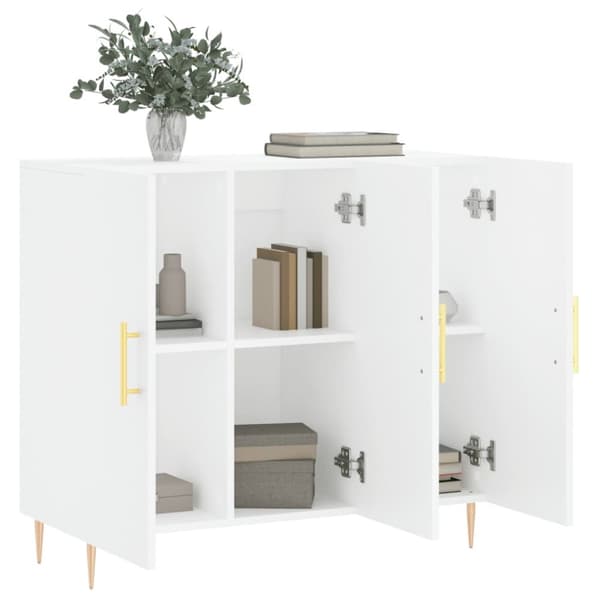 vidaXL skab 90x34x80 cm konstrueret træ hvid - Skænke