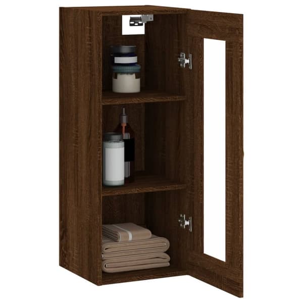 vidaXL vægskab 34,5x34x90 cm brun egetræsfarve -  Skænke
