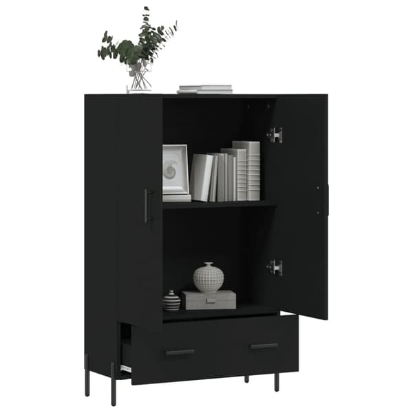 vidaXL skab 69,5x31x115 cm konstrueret træ sort - Skænke