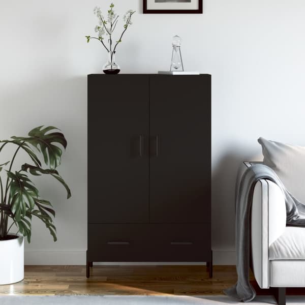 vidaXL skab 69,5x31x115 cm konstrueret træ sort -  Skænke