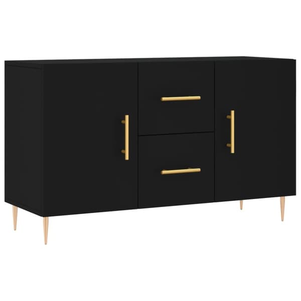 vidaXL Senkki musta 100x36x60 cm tekninen puu - Tarjoilupöydät & senkit