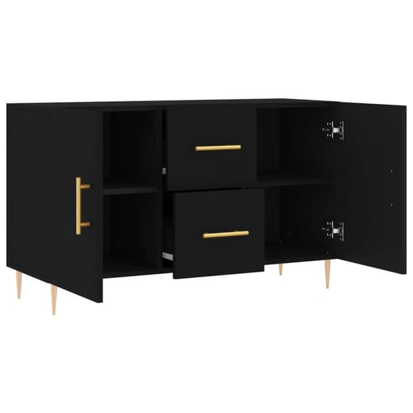 vidaXL Senkki musta 100x36x60 cm tekninen puu - Tarjoilupöydät & senkit